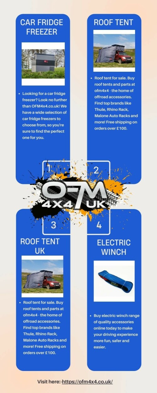 OFM4x4 is the best place to buy a roof rack tent. We have a wide selection of roof rack tents for you to choose from, and our prices are unbeatable. Order now!



https://ofm4x4.co.uk/dt-adventure-extreme-hard-shell-roof-top-tent