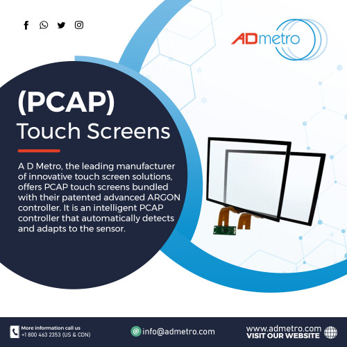 A D Metro is a leading supplier of touch screen solutions to original equipment manufacturers (OEMs), systems integrators and value added resellers. Our touch screen solutions are designed to address the requirements of commercial, industrial and military applications. Visit here: https://admetro.com/