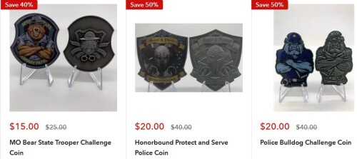 We sell Police Coins, Police Challenge Coins, police gifts, police t shirts, Police Flags, Unique Police Coins, and other Police Officer Gifts. The best quality Police Coins you will find!

Please Visit at:- https://policebrand.net/collections/challenge-coins