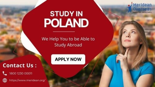 MOEC provides the best consultation services for students who want to pursue their higher education in Poland. Apply for the top-ranking universities and colleges in Poland, find the best courses, and learn about scholarships with the best study abroad consultants for Poland.
https://www.meridean.org/study-in-poland