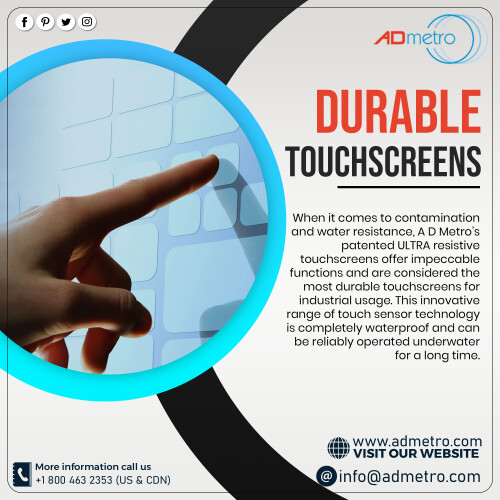 A D Metro is a leading supplier of touch screen solutions to original equipment manufacturers (OEMs), systems integrators and value added resellers. Our touch screen solutions are designed to address the requirements of commercial, industrial and military applications.
Visit here: https://admetro.com/