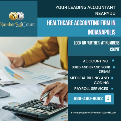 Connect with the leading healthcare accounting firm in Indianapolis. Visit our website or get in touch with us today to discover how Numbers Count can revolutionize your healthcare accounting experience and contribute to the growth and success of your business.

Read more:- https://numberscountfs.com/