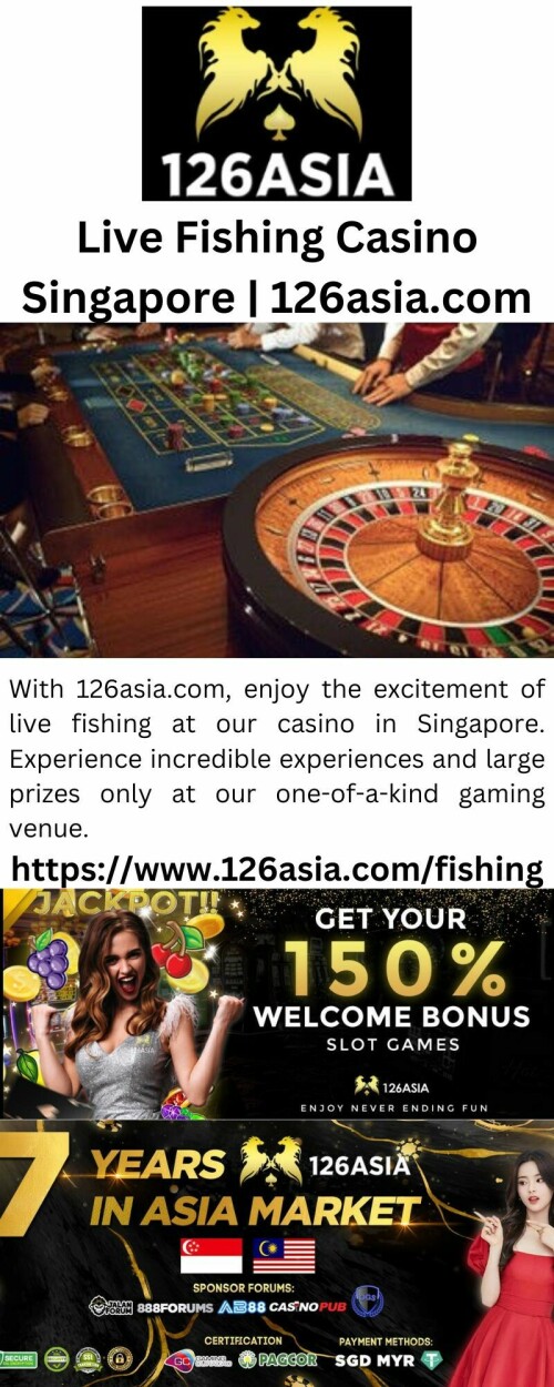 With 126asia.com, enjoy the excitement of live fishing at our casino in Singapore. Experience incredible experiences and large prizes only at our one-of-a-kind gaming venue.
https://www.126asia.com/fishing