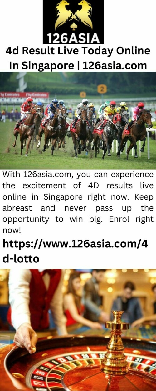 With 126asia.com, you can experience the excitement of 4D results live online in Singapore right now. Keep abreast and never pass up the opportunity to win big. Enrol right now!


https://www.126asia.com/4d-lotto