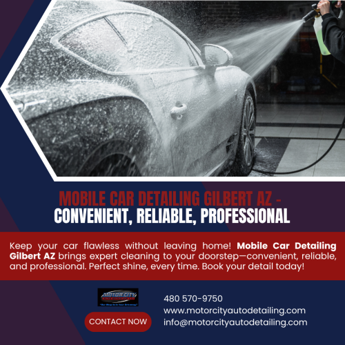 Get a showroom-quality clean without the hassle! Our Mobile Car Detailing Gilbert AZ service comes to you, offering expert interior & exterior detailing. Convenient, trusted, and meticulous—your car deserves the best. Schedule your detail now! Access more information here - https://www.motorcityautodetailing.com/