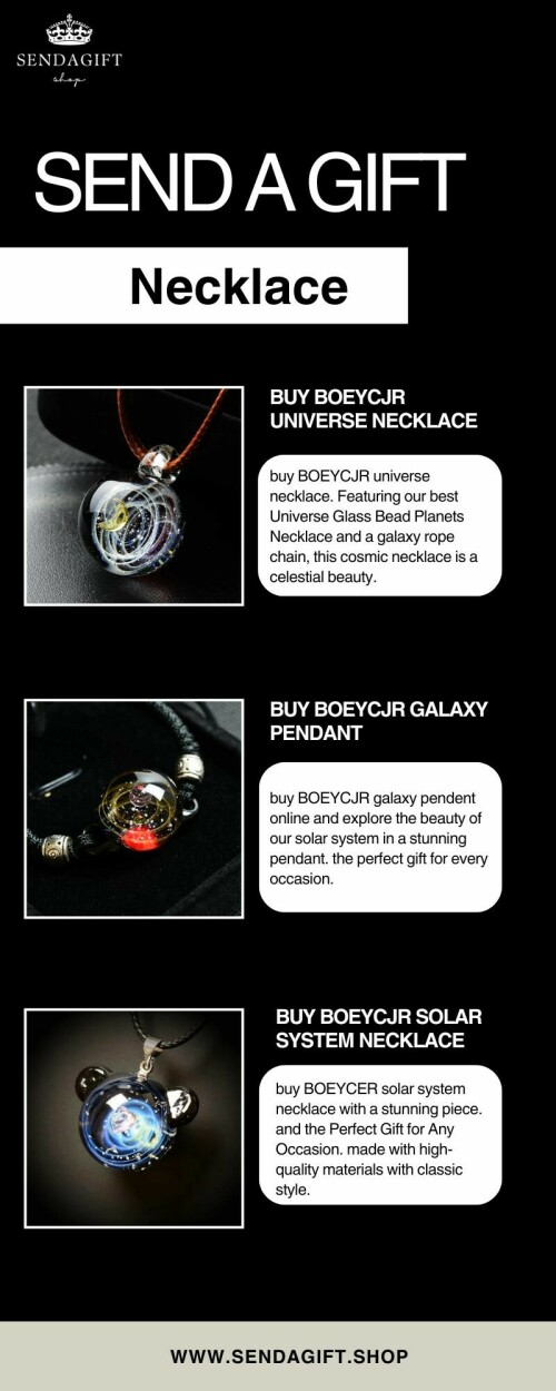 buy BOEYCJR universe necklace. Featuring our best Universe Glass Bead Planets Necklace and a galaxy rope chain, this cosmic necklace is a celestial beauty. Order now at: https://sendagift.shop/