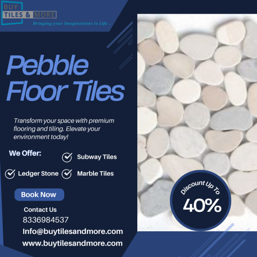 Upgrade your space with stunning pebble floor tiles at 40% off! Durable, slip-resistant, and stylish, these tiles bring natural elegance to any room. Shop now and save big at Buy Tiles And More!
Visit - https://www.buytilesandmore.com/hardscapes-pools/pebbles.html