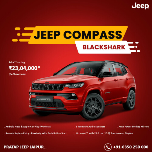 Discover the iconic blend of style and capability with the Jeep Compass at Pratap Jeep. Schedule a test drive today and redefine your driving experience with the perfect combination of rugged elegance, cutting-edge technology, and unparalleled performance.