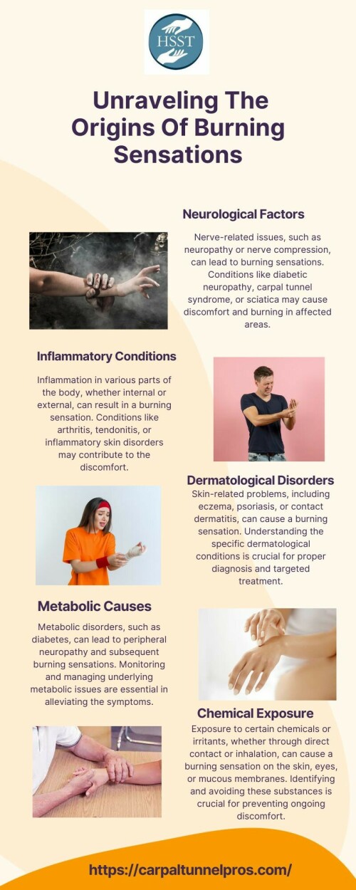 If you’re experiencing a burning sensation in your hands, you’re probably eager to figure out the source of your pain so that you can put a stop to it. Read more at - https://carpaltunnelpros.com/2020/03/30/what-causes-burning-hands-and-how-can-you-treat-it/