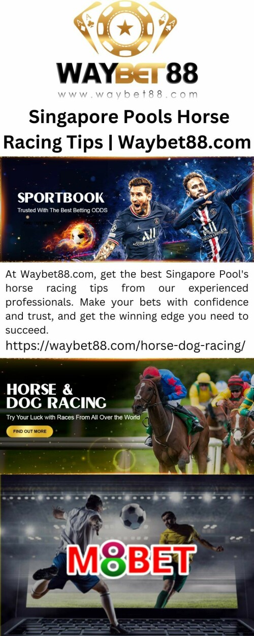 At Waybet88.com, get the best Singapore Pool's horse racing tips from our experienced professionals. Make your bets with confidence and trust, and get the winning edge you need to succeed.


https://waybet88.com/horse-dog-racing/