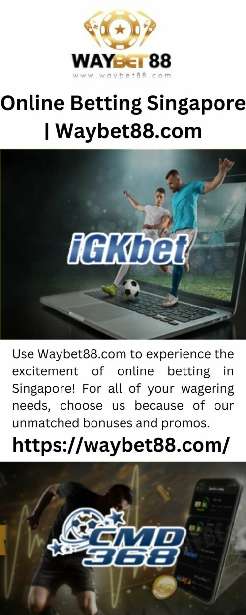 Use Waybet88.com to experience the excitement of online betting in Singapore! For all of your wagering needs, choose us because of our unmatched bonuses and promos.

https://waybet88.com/