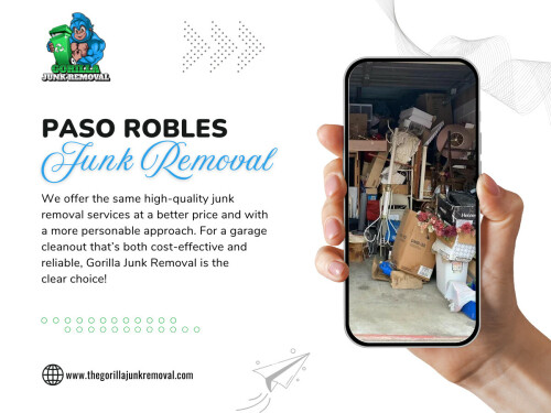 The holiday season in Paso Robles is full of joy, family gatherings, and beautiful decorations. But once the celebrations end, many residents face the inevitable challenge—post-holiday clutter. From piles of gift wrap to broken décor and unwanted furniture, your home can quickly become overwhelmed. That’s where Paso Robles junk removal services come in handy.

For More Information: https://www.thegorillajunkremoval.com/junk-removal-paso-robles

Address: 4685 Almond Dr, Templeton, CA 93465, United States

Phone: 805-712-6218

Find Us On Google Map: https://maps.app.goo.gl/eaiebS9L9Ly76RCy8

Read Our Blogs:

https://thegorillajunkremoval.weebly.com/
https://thegorillajunkremoval.mystrikingly.com
https://thegorillajunkremoval.medium.com

Related Links:
https://beacons.ai/thegorillajunkremoval
https://linktr.ee/thegorillajunkremoval
https://c8ke.com/thegorillajunkremoval
https://gravatar.com/thegorillajunkremoval

Related Tags:

#JunkRemovalPasoRobles
#PasoRoblesJunkRemoval
#PasoRoblestrashpickup
#PasoRoblestrashservice
#JunkpickupPasoRobles