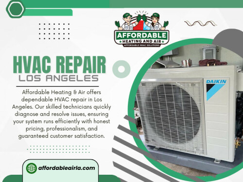 When your HVAC system shows signs of trouble, Los Angeles homeowners often face a crucial decision: attempt a DIY repair or call a professional. Both approaches have benefits, but knowing when to tackle a problem yourself and when to rely on professional HVAC repair Los Angeles services is essential for safety, efficiency, and cost management.

Address: 9601 Cozycroft Ave Unit 1, Chatsworth, CA 91311, United States

Phone: +18187221332

Find us On Google Map: https://maps.app.goo.gl/v1v6uDrUmHYUBKgNA

Read our Blogs

https://affordableairla.wordpress.com/
https://affordableairla.tumblr.com
https://affordableairla.weebly.com/

More Links:
https://linktr.ee/affordableairla
https://bio.link/affordableairla
https://campsite.bio/affordableairla