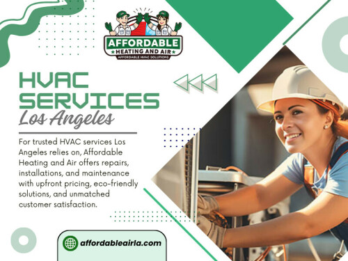 Proper installation is crucial for energy efficiency. Hire certified HVAC services in Los Angeles to install your new system, ensuring correct sizing, refrigerant charge, and airflow balance. Improper installation can reduce efficiency and void warranties.

Address: 9601 Cozycroft Ave Unit 1, Chatsworth, CA 91311, United States

Phone: +18187221332

Find us On Google Map: https://maps.app.goo.gl/v1v6uDrUmHYUBKgNA

Read our Blogs

https://affordableairla.wordpress.com/
https://affordableairla.tumblr.com
https://affordableairla.weebly.com/

More Links:
https://linktr.ee/affordableairla
https://bio.link/affordableairla
https://campsite.bio/affordableairla