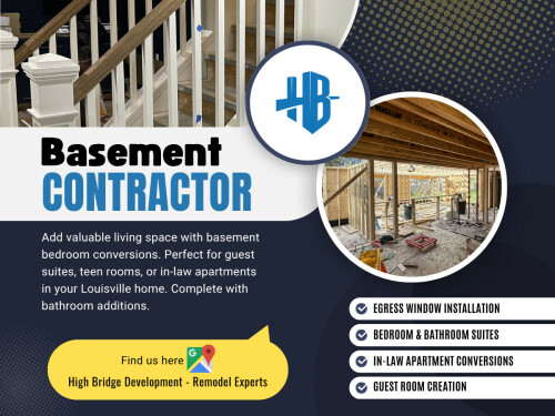 Hiring the right basement contractor near me ensures that your basement transformation is successful, safe, and enduring. With strategic planning, durable materials, and reliable construction methods, the basement can evolve into one of your home’s most valuable spaces.

High Bridge Development

Address: 101 North 7th Street, Louisville, KY 40202, United States
Call Us: +15028616100
Email: info@highbridgedev.com
Find Us On Google Map: https://maps.app.goo.gl/njivtZAECzuXsPVw7

Read Our Blogs:
https://v.gd/kQJROi
https://is.gd/ORh9vu
https://tinyurl.com/266vhfq2

More Links:
https://is.gd/mkxeYr
https://tinyurl.com/2yprrky2
https://v.gd/QCq1BT