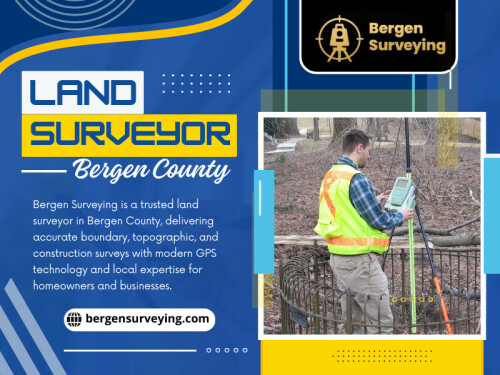 A property survey is a precise, legal drawing of your property. It's prepared by a licensed Land Surveyor in Bergen County and indicates:Surveys are not only for new homebuyers — they're helpful for homeowners who are planning remodeling, dealing with disputes, or even getting ready to sell.

Find Us On Google Map : https://maps.app.goo.gl/yJf85xxpGkuTYMPT8

Official Website: https://bergensurveying.com/services/boundary-surveys

Address: 32 Courter Rd, Franklin Lakes, NJ 07417, US

Phone: ‪(201) 731-2264

Read Our Blogs:
https://bergensurveying.bcz.com
https://bergensurveying.wordpress.com
https://bergensurveying.medium.com/boundary-survey-bergen-county-27238bc23362

Related Links:
https://heylink.me/bergensurveying/
https://www.buzzfeed.com/bergensurveying
https://www.blurb.com/user/bergensurvey

Related Tags:

#LicensedSurveyorBergenCounty,
#BergenCountyPropertySurveyor,
#LandBoundarySurvey,
#BoundarySurveyBergenCounty,
#BoundarySurveyForFence,
#BergenSurveying,