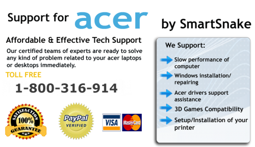 Support for acer Any Problem Instant solution Just call On Acer Helpline Number 1-800-316-914 Know More information Visit Our Official website https://acer.supportnumberaustralia.com/