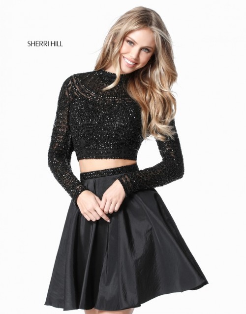 http://www.homecomingsdresses.com/newest-sherri-hill-51301-beaded-long-sleeves-2017-two-piece-black-short-taffeta-prom-dresses-p-390.html#.WcmkqNVL-70