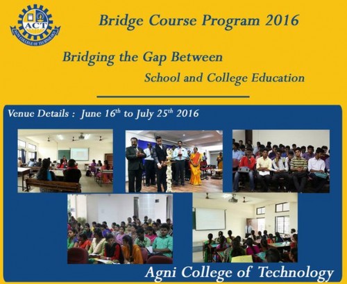 An Induction program named Bridge course program 2016