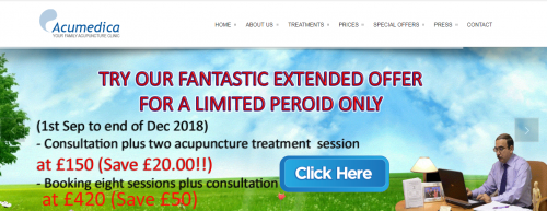 Acumedica Clinic provides best chinese acupuncture treatment for Chronic desease and Weight loss treatment in their London, derby, Wolverhampton, Stoke On Trent clinic and Manchester.

Visit us:- http://acumedica.co.uk/