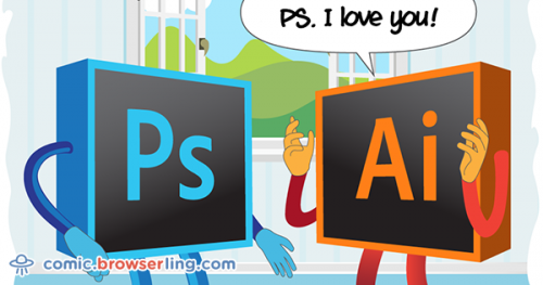 PS. I love you!

For more browser comics visit comic.browserling.com. New jokes about browsers and web developers every week!