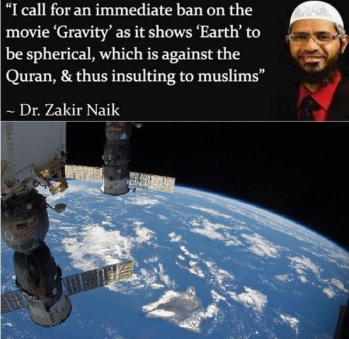 Zakir naik against spherical earth