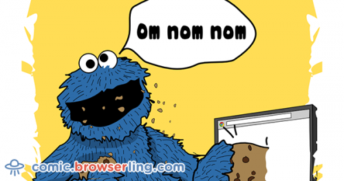 Before the Internet, Cookie Monster was the only way to get rid of cookies.

For more browser comics visit comic.browserling.com. New jokes about browsers and web developers every week!