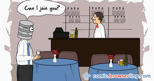 An SQL query walks into a bar and sees two tables. He walks up to them and says "Can I join you?"

For more browser comics visit comic.browserling.com. New jokes about browsers and web developers every week!