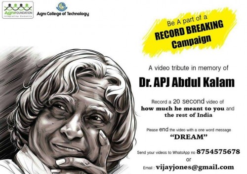 July 27th is the 1st death anniversary of our beloved icon APJ Abdul Kalam .