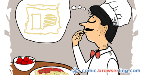 Why did the Italian chef fail his web coding class? ... He wrote spaghetti from scratch.

For more browser comics visit comic.browserling.com. New jokes about browsers and web developers every week!