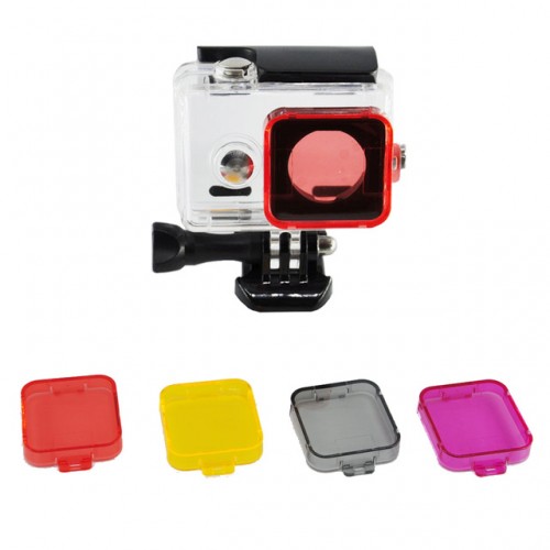 40M Underwater Diving Sports Waterproof case For Xiaomi yi Action camera 4 Color Diving Filters.jpeg