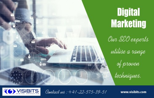 "Digital Marketing to turn the most complex ideas into perfect web solutionsat http://visibits.com/ 

Find Us : https://goo.gl/maps/zvnnq6Li8F92 

Digital Marketing is an approach that covers all the marketing techniques and strategies through an online platform. This marketing approach also defined as an umbrella for all marketing activities for products or services follows various online platforms. With the gradual increase in technology and innovation, multiple business units are implementing digital approach towards their marketing activities.

Our Services : 

Search Engine Optimisation 
Social Media 
Pay Per Click 
Reputation Management 
Content & Writing 

Phone: +41-22-575-39-51 
Email: info@visibits.com 

Social LInks : 

https://seoauditvisibits.blogspot.com/ 
https://www.pinterest.com/visibits/ 
https://www.instagram.com/visibitsx/ 
https://twitter.com/seosem4 
https://plus.google.com/u/0/117868563192306708589 
https://www.youtube.com/channel/UCINFvOVlje_s2H0cHJlcnRQ"