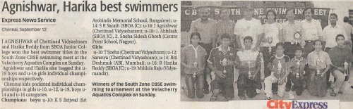 Agnishwar Jayaprakash Best Swimmer of INDIA
