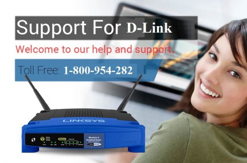 In this image, we're shown our toll-free no 1-800-954-282. Dial this number and get instant support for all type of issue related to your D-link router.