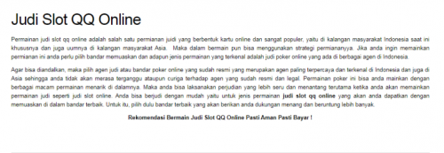 specific poker is a timespan regular on line club this is unmistakably Gamming at the web from people and each individual revel in betting it. normally the gambling club on-line games tend to be exceptionally fulfilling free games notwithstanding individuals wishes to focus on it.


#slotqq  #agenslotqq  #slotqqonline   #agenqqslot  #slotcq9

Web : http://68.183.73.26/