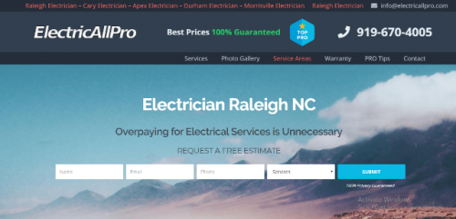 Finding is something you will have to take your period with. Some working hours raleigh electrician study will surely imply that you are going to absolutely constantly.

#durhamelectrician #caryelectrician #electricianRaleigh #electriciancary #electriciandurham #electricianraleighNC #electriciancaryNC #electriciandurhamnc

Web: https://electricallpro.com/electrician-raleigh-nc/