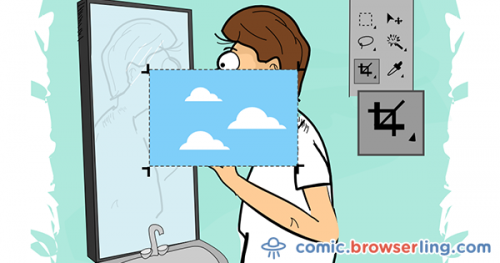What was the web developer doing in the bathroom? ... Taking a crop.

For more browser comics visit comic.browserling.com. New jokes about browsers and web developers every week!